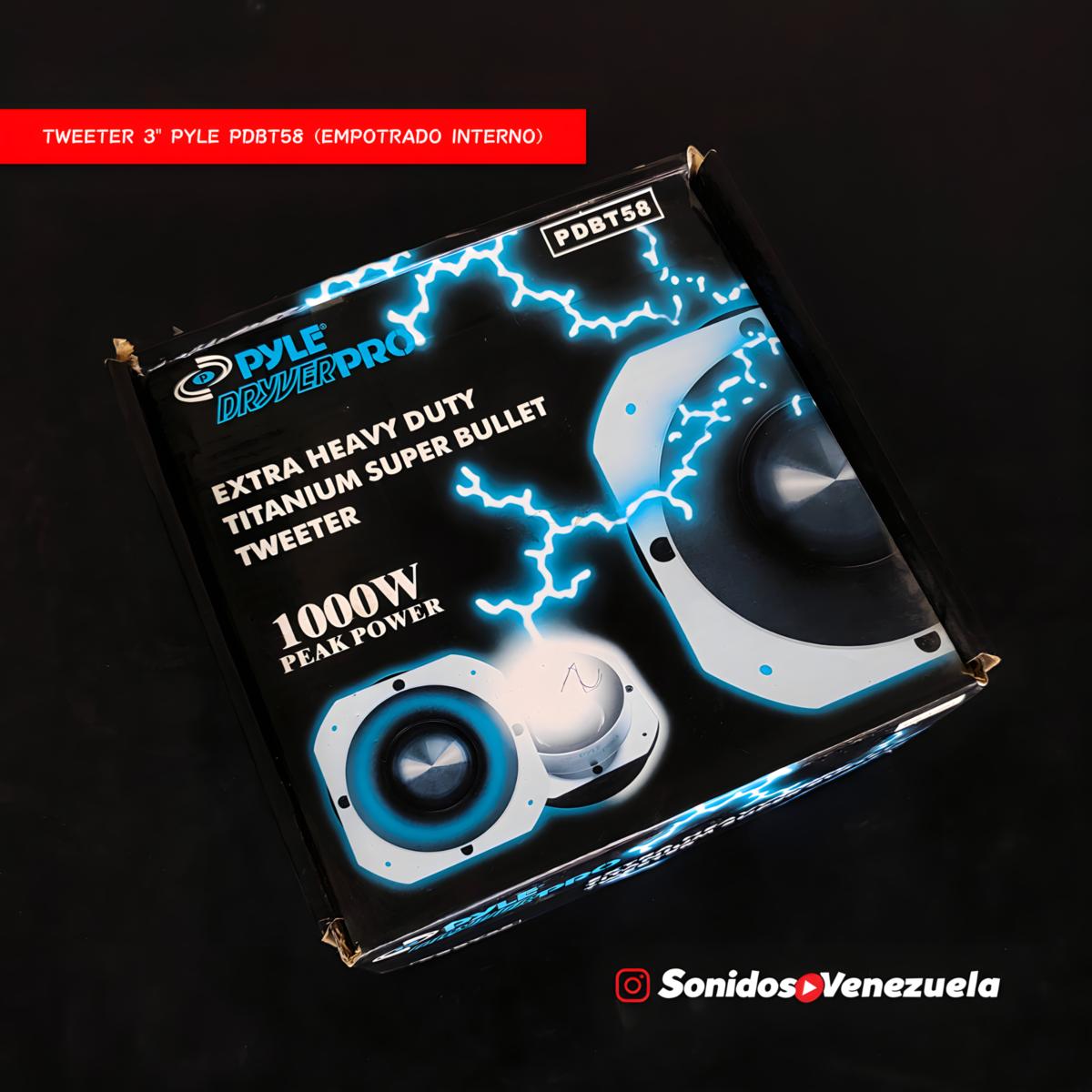 Tweeter Pyle Pro PDBT58 de 1000 Watts / 500 RMS a 8 OHM (Por Unidad)