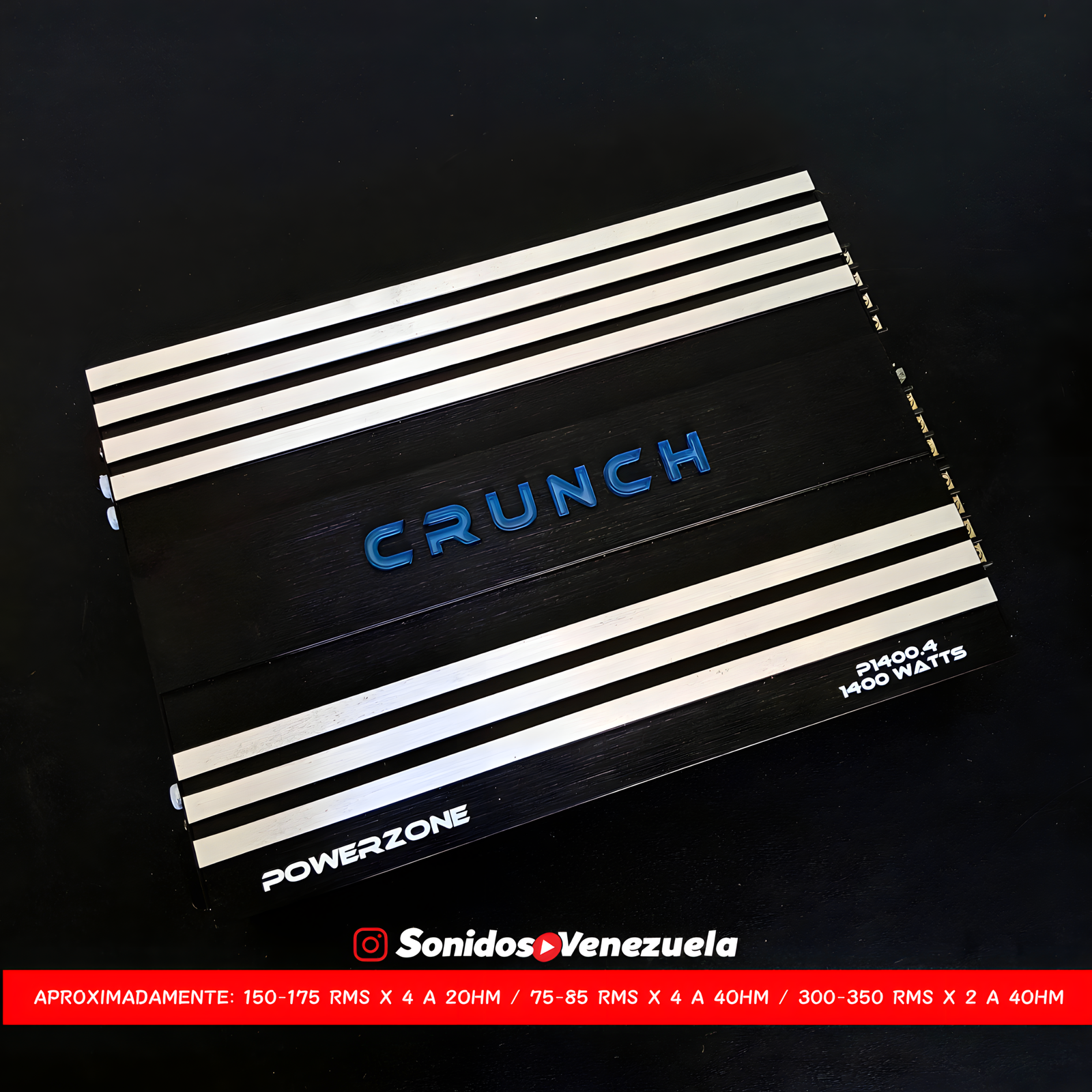 Amplificador 4 Canales Crunch P1400.4 - Image 2